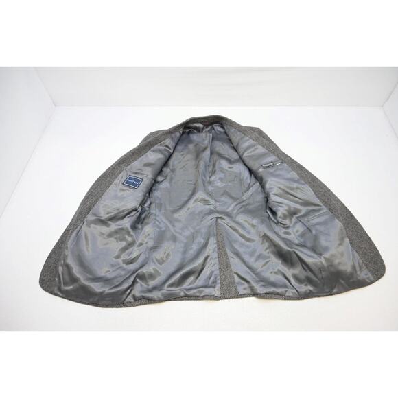 VTG Savile Row Tweed Handwoven Herringbone Wool Blazer Sports Jacket Mens 46 L - Picture 9 of 11